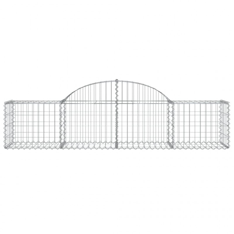 Kosze gabionowe, 4 szt, 200x50x40/60 cm, galwanizowane żelazo