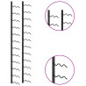 Ścienny stojak na 24 butelki wina, czarny, żelazny