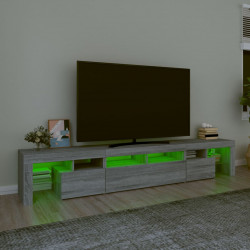 Szafka pod TV z oświetleniem LED szary dąb sonoma 230x36,5x40cm