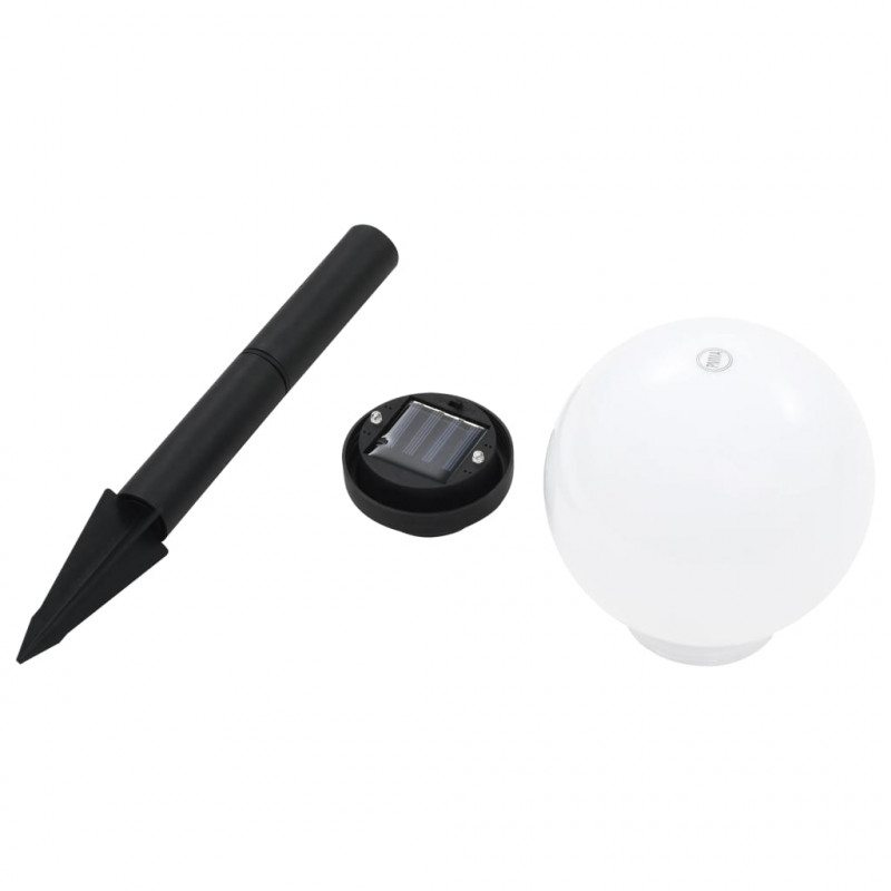 Lampy solarne do ogrodu, 8 szt., LED, kuliste, 15 cm, RGB