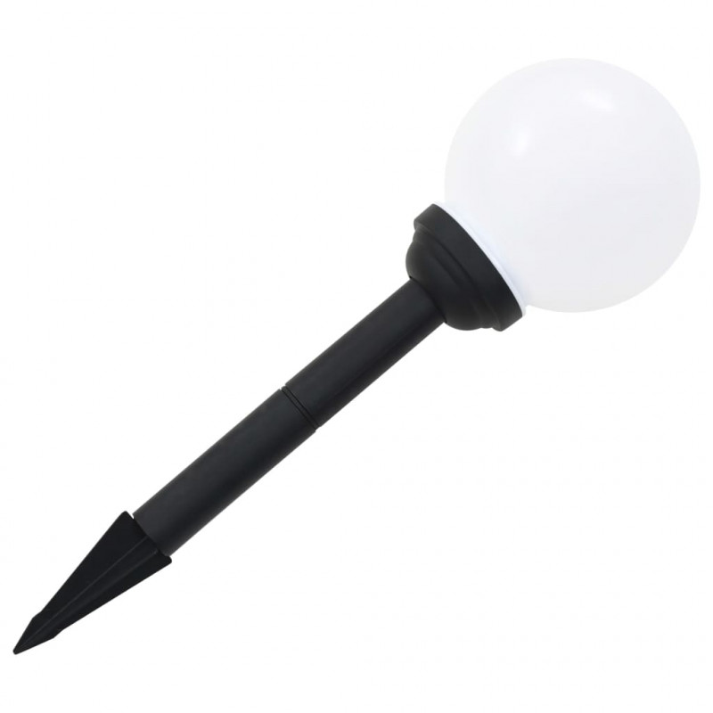 Lampy solarne do ogrodu, 8 szt., LED, kuliste, 15 cm, RGB