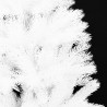 Sztuczna choinka z lampkami i bombkami, biała, 150 cm