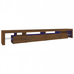 Szafka pod TV z oświetleniem LED, brązowy dąb, 290x36,5x40 cm