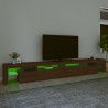 Szafka pod TV z oświetleniem LED, brązowy dąb, 290x36,5x40 cm