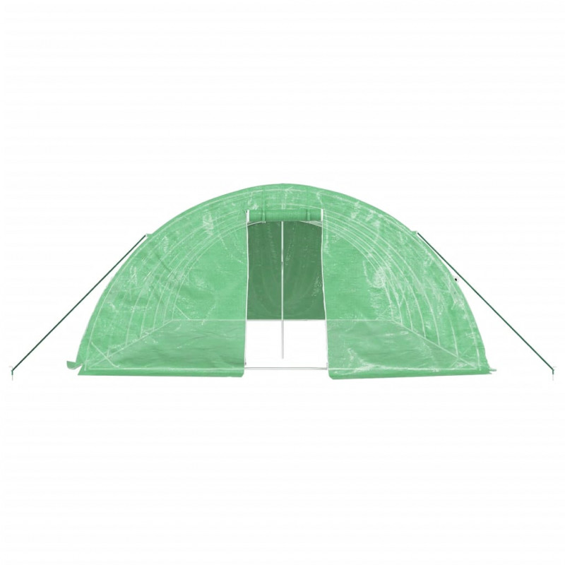 Szklarnia ze stalową ramą, zielona, 30 m², 6x5x2,3 m