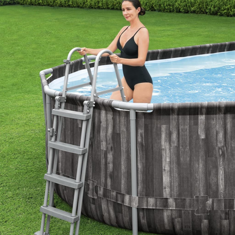 Bestway Basen ogrodowy z zestawem akcesoriów, owalny, 7,32x3,66x1,22 m