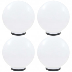 Lampy ogrodowe LED, 4 szt., kuliste, 40 cm, PMMA