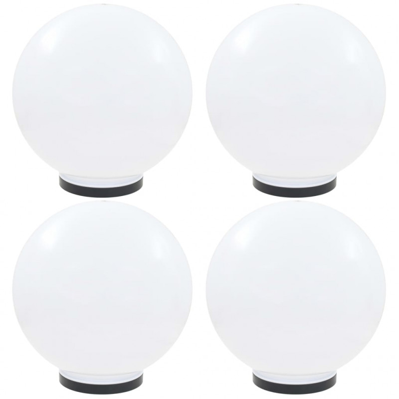 Lampy ogrodowe LED, 4 szt., kuliste, 40 cm, PMMA
