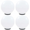Lampy ogrodowe LED, 4 szt., kuliste, 40 cm, PMMA