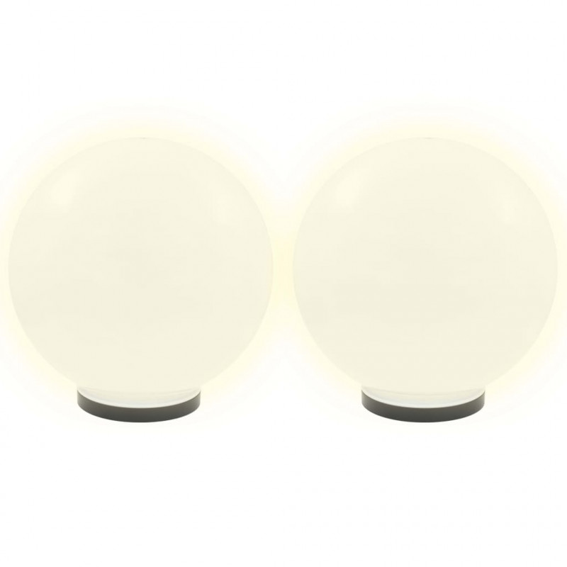 Lampy ogrodowe LED, 4 szt., kuliste, 40 cm, PMMA