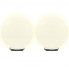 Lampy ogrodowe LED, 4 szt., kuliste, 40 cm, PMMA