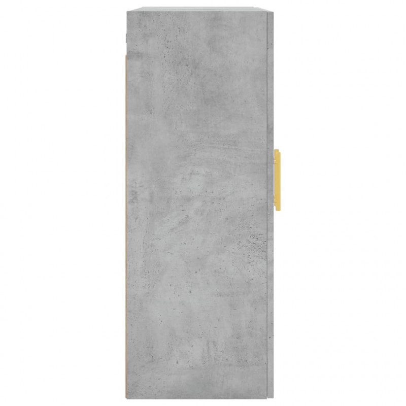 Szafki wiszące, szarość betonu, 2 szt., 69,5x34x90 cm