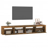 Szafka pod TV z oświetleniem LED, przydymiony dąb, 240x35x40 cm