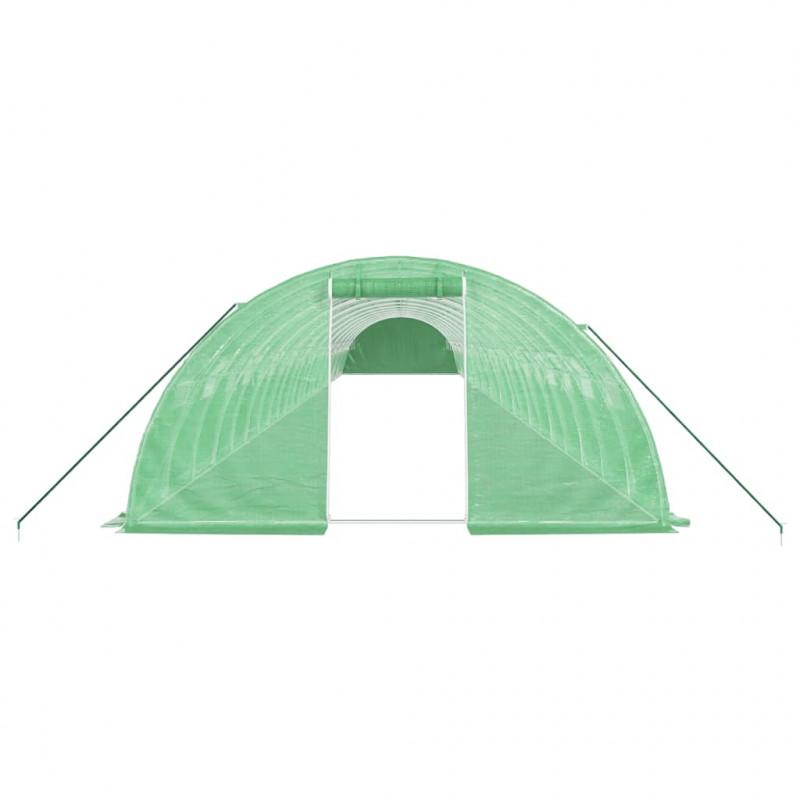 Szklarnia ze stalową ramą, zielona, 96 m², 24x4x2 m