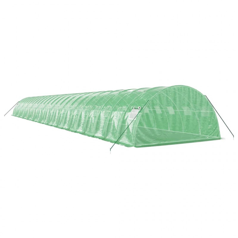 Szklarnia ze stalową ramą, zielona, 96 m², 24x4x2 m