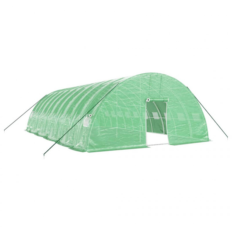 Szklarnia ze stalową ramą, zielona, 60 m², 10x6x2,85 m
