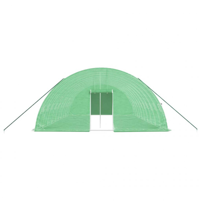 Szklarnia ze stalową ramą, zielona, 60 m², 10x6x2,85 m