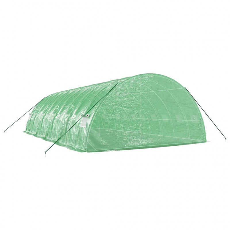 Szklarnia ze stalową ramą, zielona, 60 m², 10x6x2,85 m