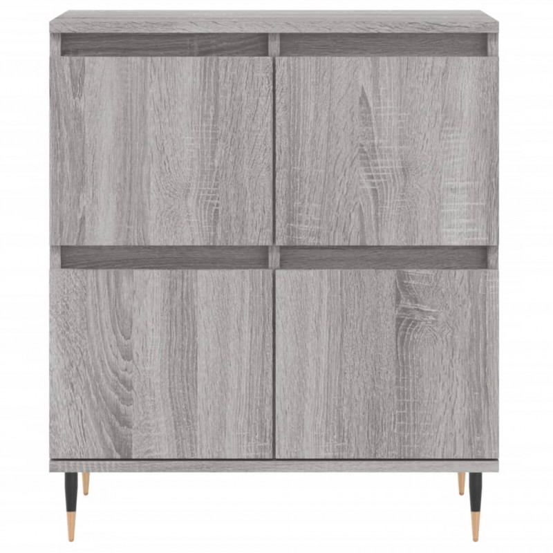 Szafki, 2 szt., szary dąb sonoma, materiał drewnopochodny