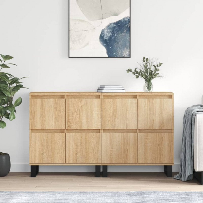 Szafki, 2 szt., dąb sonoma, materiał drewnopochodny