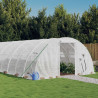 Szklarnia ze stalową ramą, biała, 64 m², 16x4x2 m