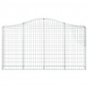 Kosze gabionowe, 25 szt, 200x30x100/120cm, galwanizowane żelazo