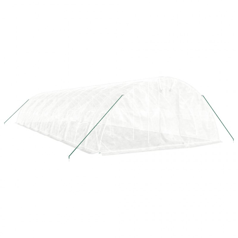 Szklarnia ze stalową ramą, biała, 70 m², 14x5x2,3 m