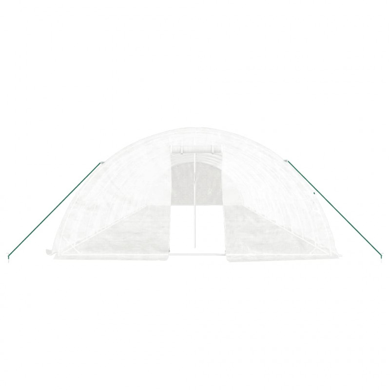 Szklarnia ze stalową ramą, biała, 70 m², 14x5x2,3 m