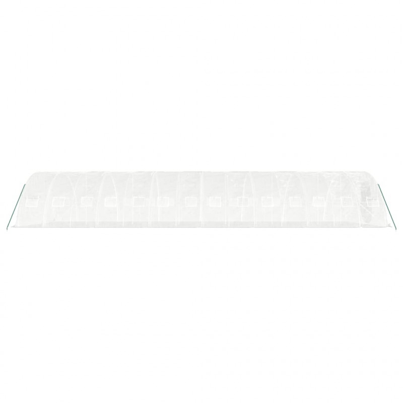Szklarnia ze stalową ramą, biała, 70 m², 14x5x2,3 m