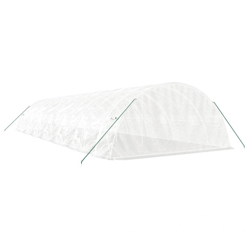 Szklarnia ze stalową ramą, biała, 70 m², 14x5x2,3 m