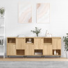 Szafki, 3 szt., dąb sonoma, materiał drewnopochodny