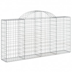 Kosze gabionowe, 13 szt, 200x30x100/120cm, galwanizowane żelazo