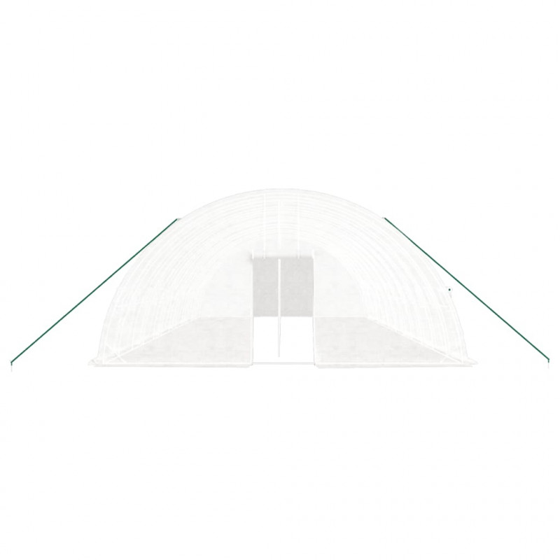 Szklarnia ze stalową ramą, biała, 72 m², 12x6x2,85 m