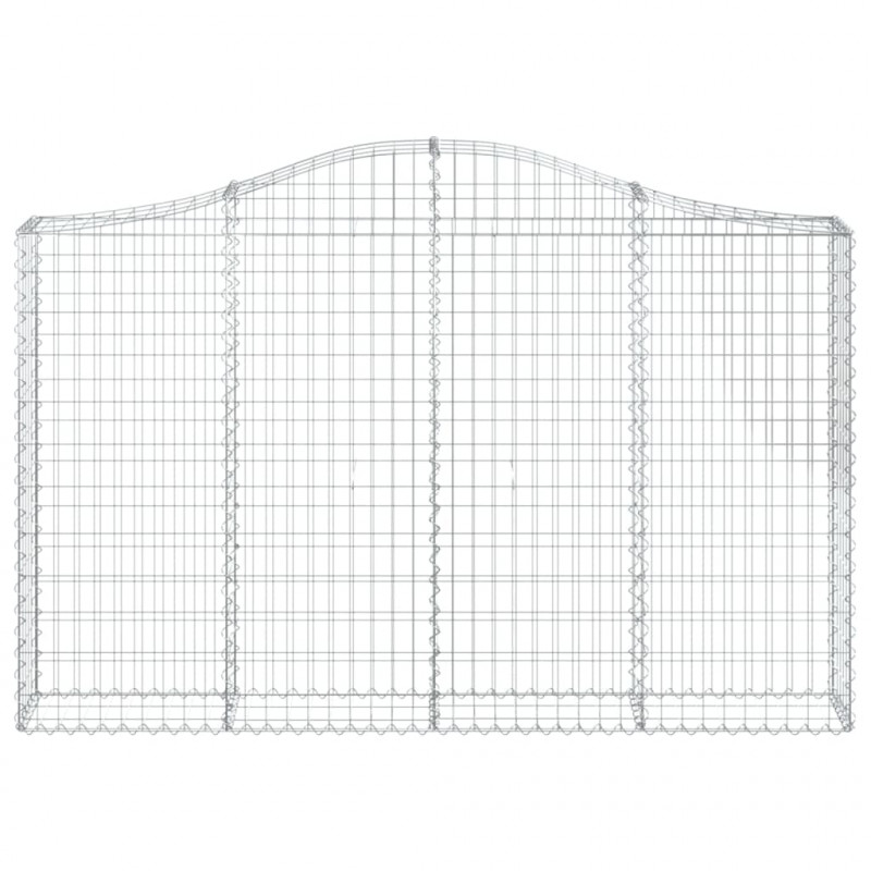 Kosze gabionowe, 10 szt, 200x30x120/140cm, galwanizowane żelazo