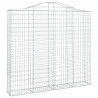 Kosze gabionowe, 5 szt, 200x30x180/200 cm, galwanizowane żelazo