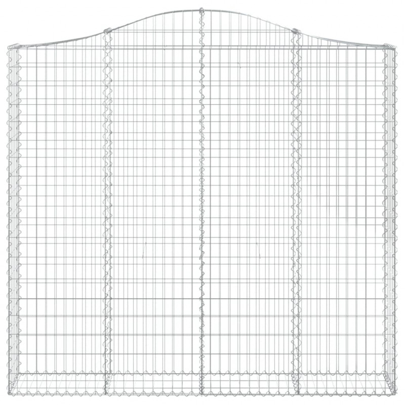 Kosze gabionowe, 5 szt, 200x30x180/200 cm, galwanizowane żelazo