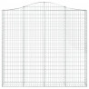 Kosze gabionowe, 5 szt, 200x30x180/200 cm, galwanizowane żelazo