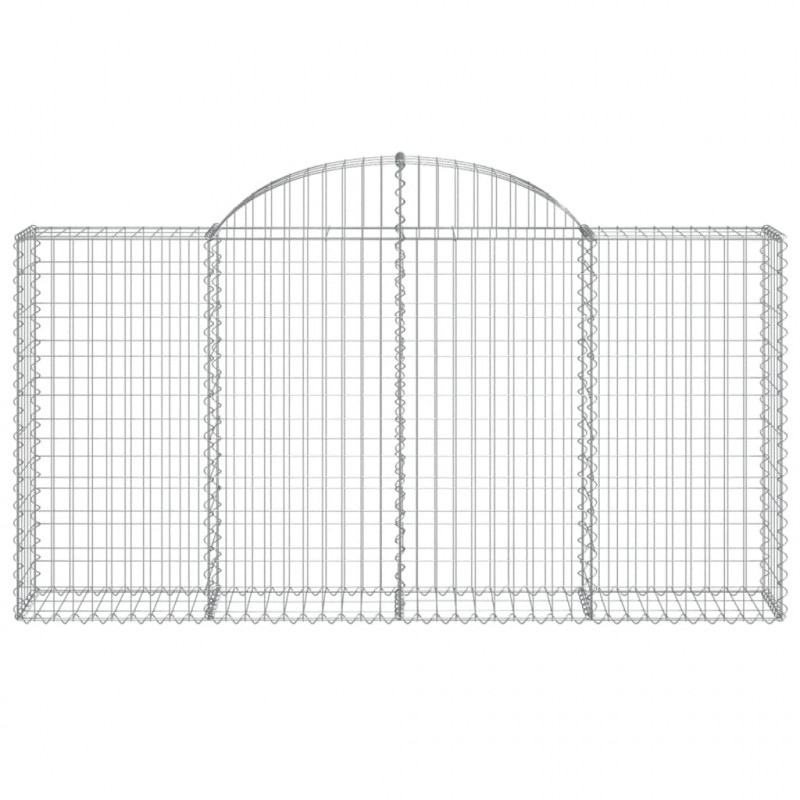 Kosze gabionowe, 15 szt, 200x30x100/120cm, galwanizowane żelazo