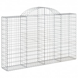 Kosze gabionowe, 6 szt, 200x30x120/140 cm, galwanizowane żelazo