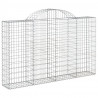 Kosze gabionowe, 6 szt, 200x30x120/140 cm, galwanizowane żelazo