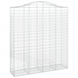 Kosze gabionowe, 4 szt, 200x50x220/240 cm, galwanizowane żelazo