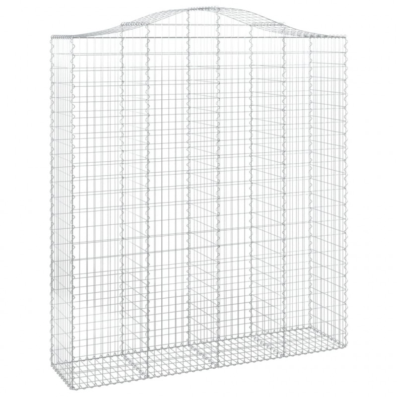 Kosze gabionowe, 4 szt, 200x50x220/240 cm, galwanizowane żelazo