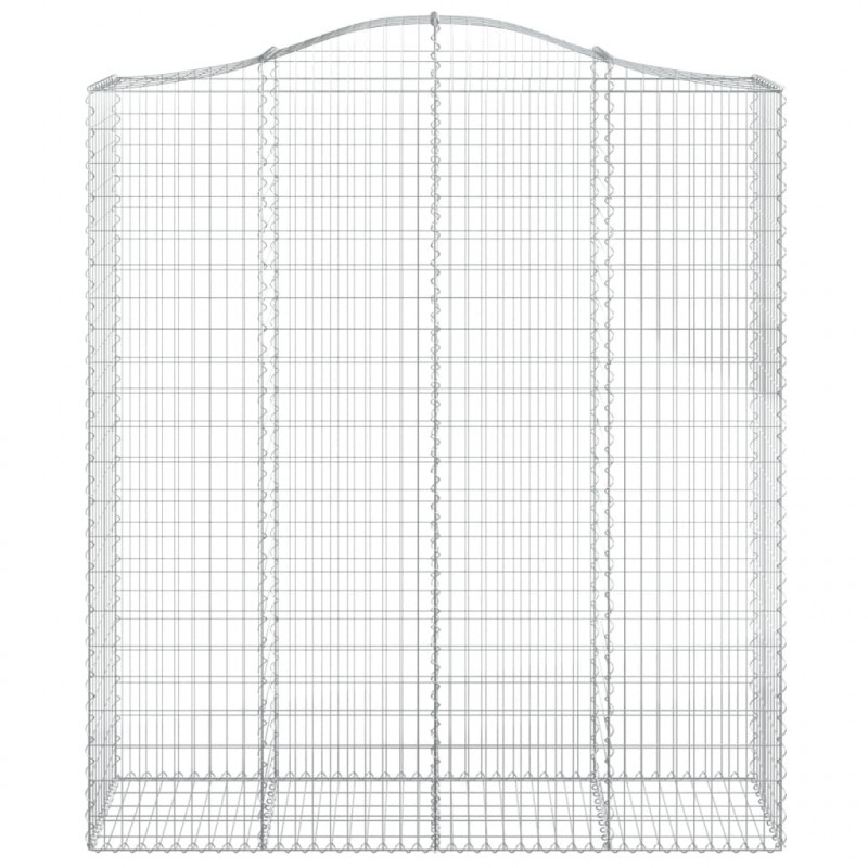 Kosze gabionowe, 4 szt, 200x50x220/240 cm, galwanizowane żelazo