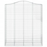 Kosze gabionowe, 4 szt, 200x50x220/240 cm, galwanizowane żelazo