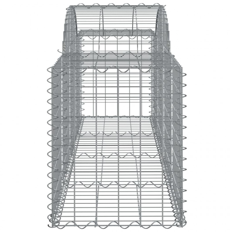 Kosze gabionowe, 14 szt, 200x50x60/80 cm, galwanizowane żelazo