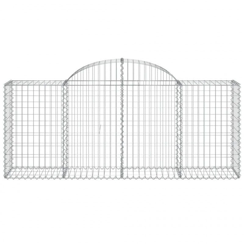 Kosze gabionowe, 25 szt, 200x50x80/100 cm, galwanizowane żelazo