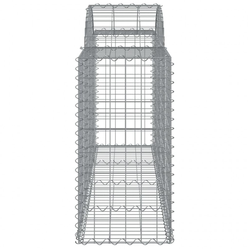 Kosze gabionowe, 25 szt, 200x50x80/100 cm, galwanizowane żelazo