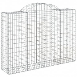 Kosze gabionowe, 9 szt, 200x50x140/160 cm, galwanizowane żelazo