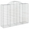 Kosze gabionowe, 9 szt, 200x50x140/160 cm, galwanizowane żelazo