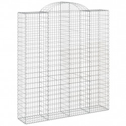 Kosze gabionowe, 3 szt, 200x50x220/240 cm, galwanizowane żelazo